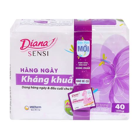 BĂNG VỆ SINH HÀNG NGÀY DIANA SENSI KHÁNG KHUẨN 20 MIẾNG 40 MIẾNG