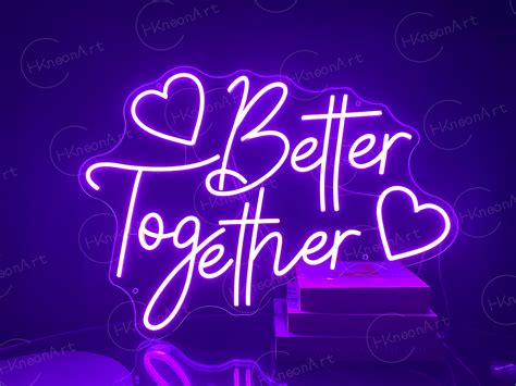 Better Together Neon Signwedding Neon Signsengagement Party Decor