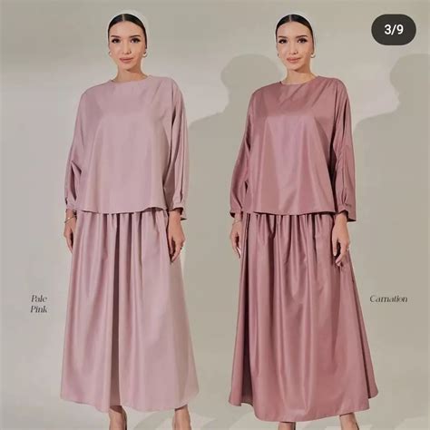 She Dazzle Elena Set In Pale Pink Women S Fashion Muslimah Fashion