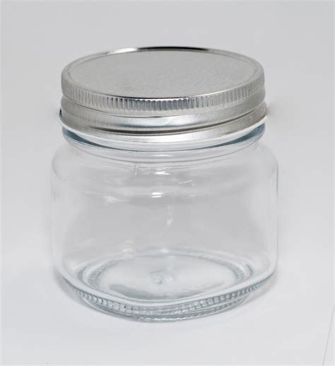 8 Oz Mason Jar With Silver Lids Case Of 12
