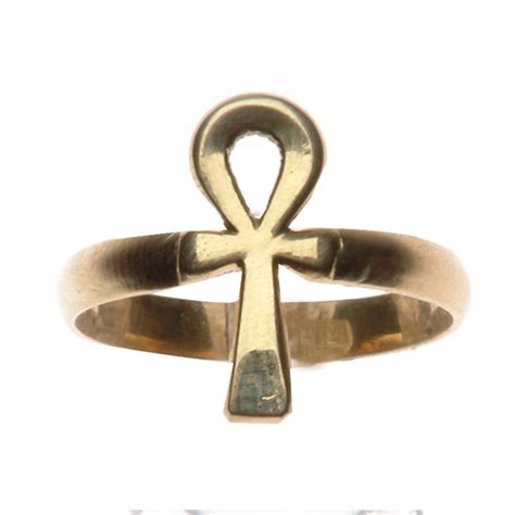 Egyptian Ancient Ankh Ring Jewelry 18k Gold Egypt7000