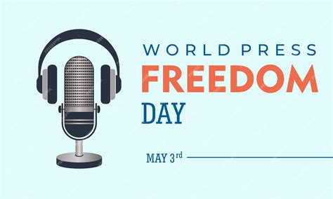 Dia Mundial Da Liberdade De Imprensa 3 De Maio Ilustração Vetorial E Design Simples De Texto