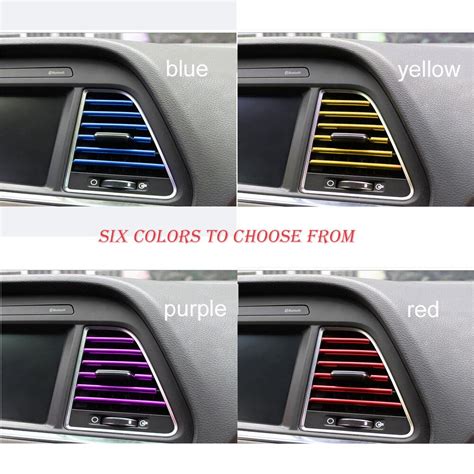 20cm Car Interior Air Conditioner Vent Decorative Strips Air Vent