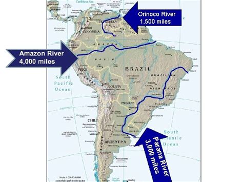 South America Map Orinoco River Little Pigeon River Map