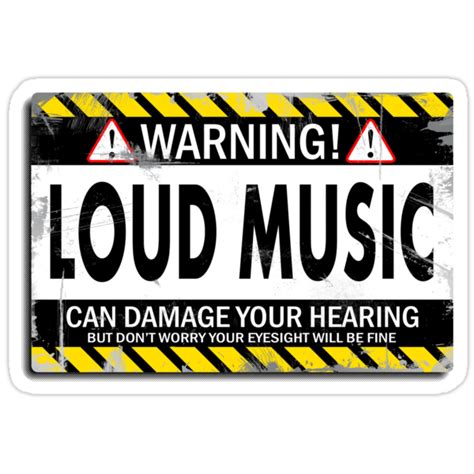 Warning Loud Music Stickers By R Evolution Gfx Redbubble