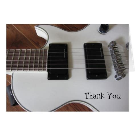 Electric Guitar Thank You Stationery Note Card Zazzle