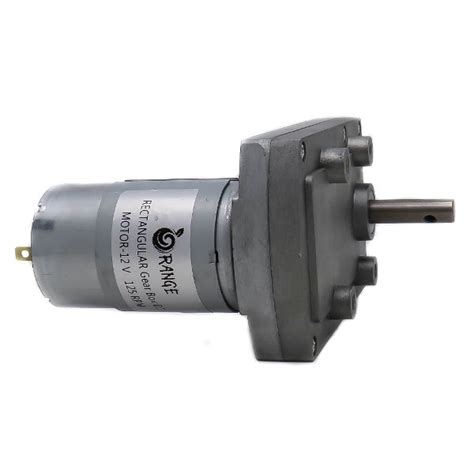 12v 125rpm Rectangular Gearbox Dc Motor Encoder Compatible