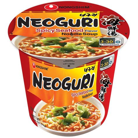 Nongshim Neoguri Spicy Seafood Ramyun Ramen Noodle Soup Cup 2 64oz X 6 Count
