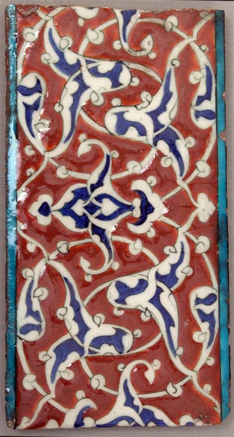Iznik Tile Ancient Near East Border Tiles Turkish Tiles Antique