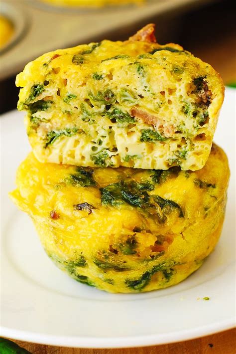 Breakfast Egg Muffins With Bacon And Spinach Julias Album