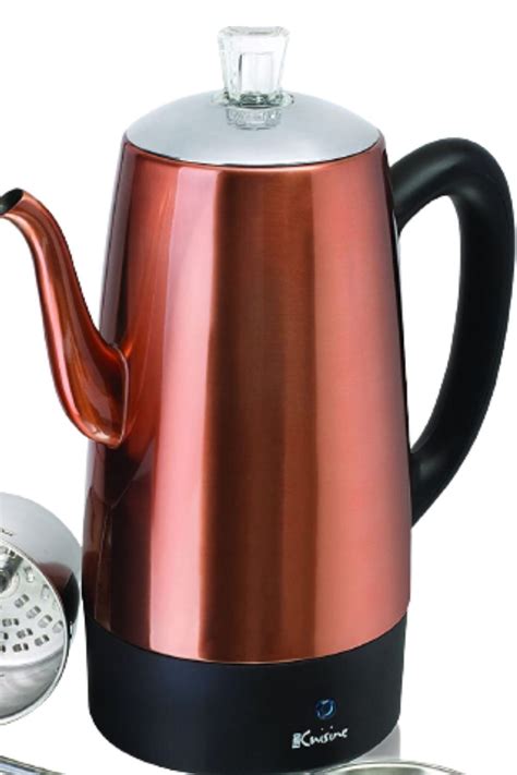 Euro Cuisine Per08 Electric Percolator 8 Cup Stainless Steel Coffee Pot