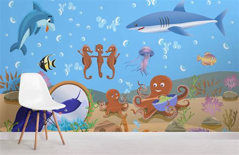 Under The Sea Childrens Wall Mural Uk