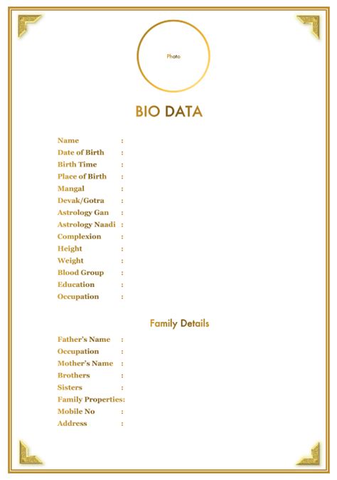 Top 31 Imagen Marriage Biodata Format With Background