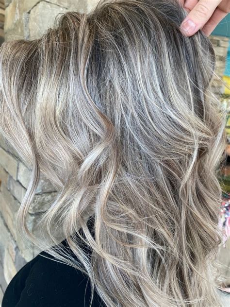 Abbycarterstylist Grey Blending Ash Blonde Hair With Highlights