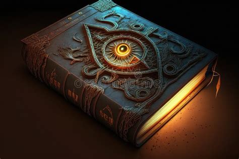 A Mysterious Book With A Glowing Symbol On The Cover And Strange