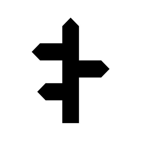 Crossroad Sign Icon Png Vector Pixsector