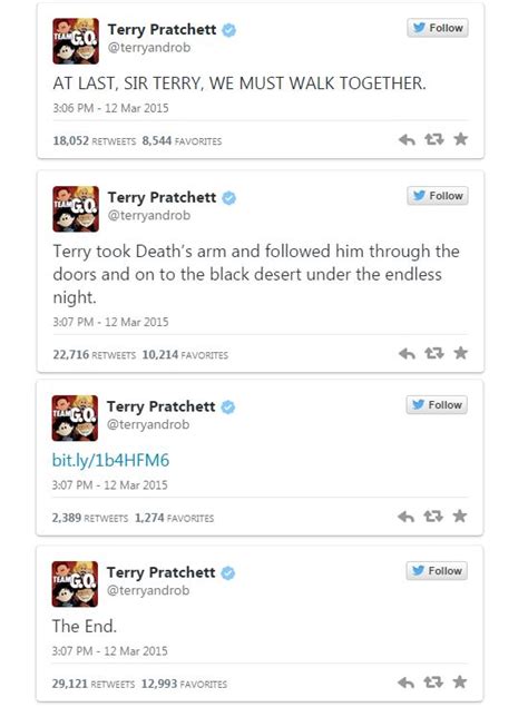How Did Terry Pratchett Tweet After His Death Bbc News