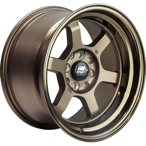Mst Time Attack Matte Bronze With A Bronze Machined Lip 15x8 0mm With