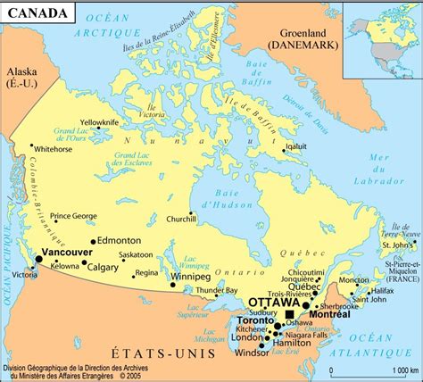 Carte Du Canada Cartes Des Villes Du Relief Administrative Régions