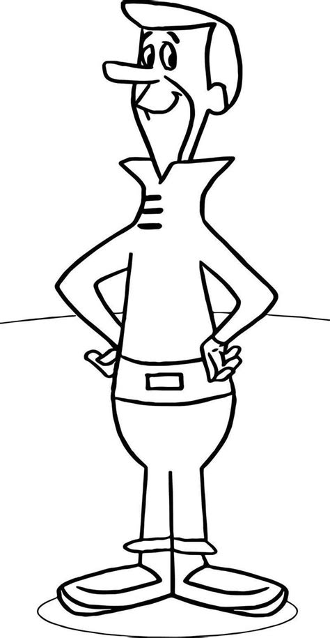 Draw George Jetson From The Jetsons Coloring Page George Jetson