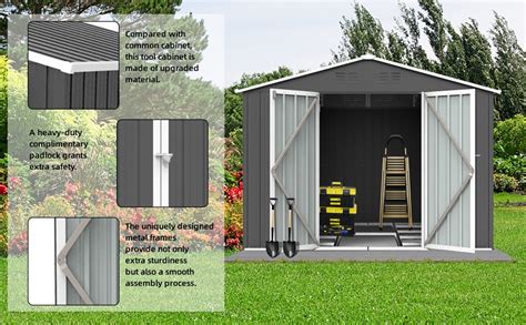 Amazon Dhpm X Outdoor Storage Shed Metal Garden Shed