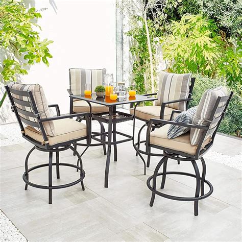 Outdoor Bar Height Table And Chairs Set