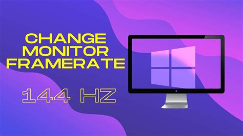 How To Change Monitor Frame Rate 2023 Youtube