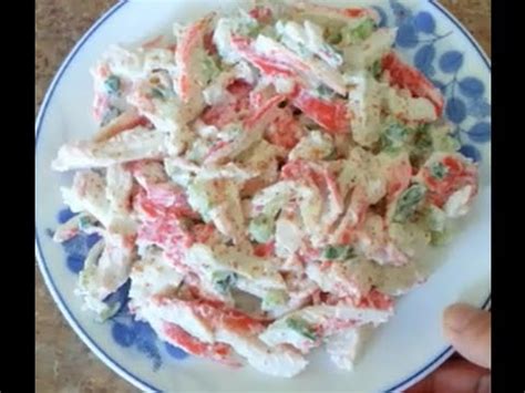This imitation crab salad with shrimp, vegetables, and eggs is a great meal in itself. How to make an Imitation Crab Salad - 99 CENTS ONLY store meal deal recipe - YouTube