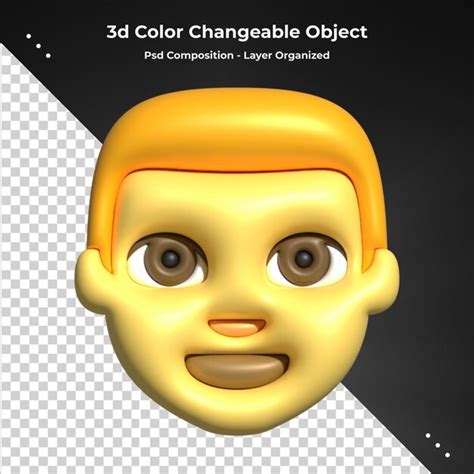 Caras Emoji 3d Con Expresiones Faciales Representación 3d Iconos Emoji