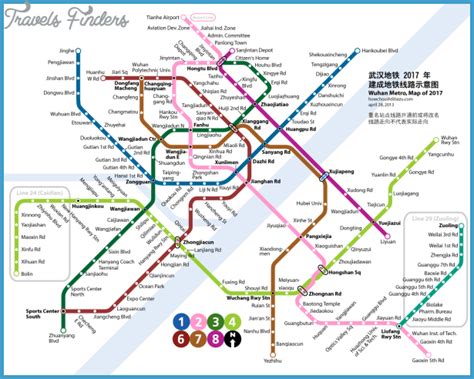 Wuhan Subway Map Travelsfinderscom