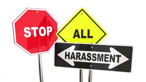 Stop All Harassment Abuse Road Signs 3 D Animation Motion Background