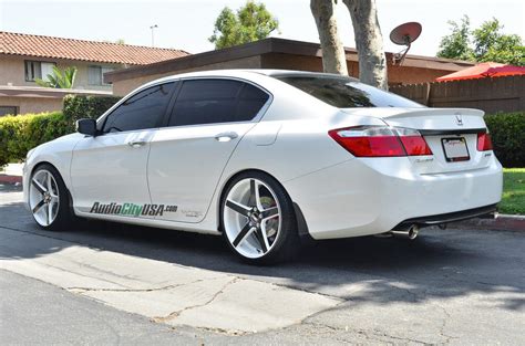 2014 Honda Accord Sedan On 20 Str Wheels 607 White Windows Black Face