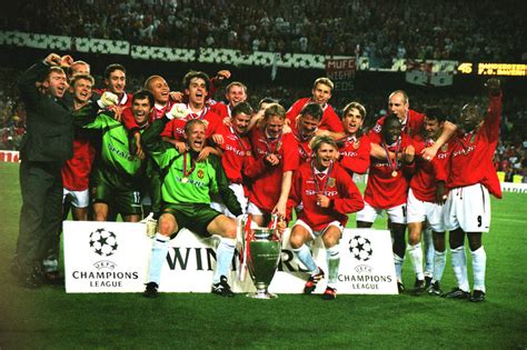 Manchester United Wins The Champions League 1999 Photographic Print