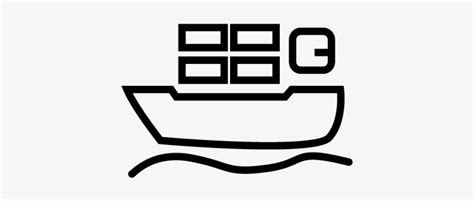 Cargo Ship With Containers Travelling By The Sea Vector Icon Kapal