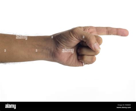Index Finger On White Background Stock Photo Alamy