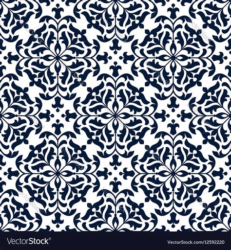 Floral Ornate Tile Or Seamless Pattern Royalty Free Vector