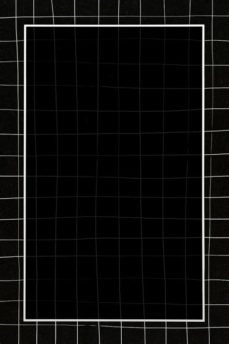 Download premium illustration of Blank white grid frame psd black
