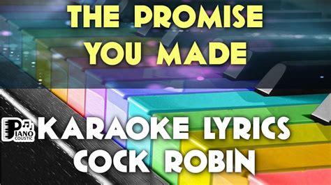 The Promise You Made Cock Robin Karaoke Lyrics Yamaha Psr S975 Youtube