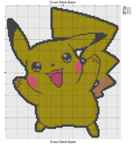 Pikachu Cross Stitch Pattern Free