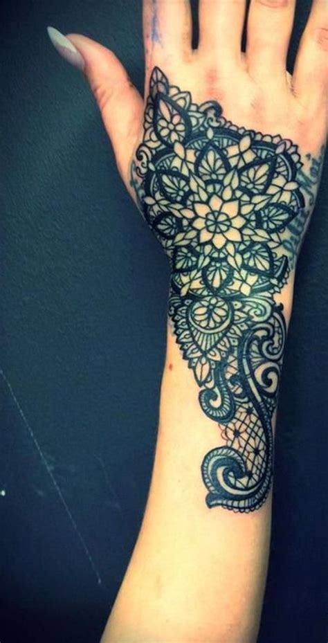 Hand Lace Tattoo For Girls Tattoos For Girls Hand Tattoos For Girls
