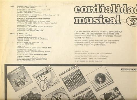 Los Discos De Miguel 0052 Cordialidad Musical Vol 12 Varios