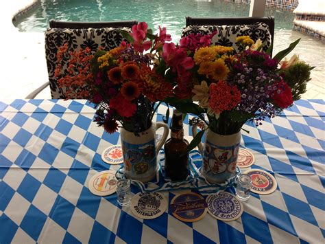 Oktoberfest Table Flower Arrangement Table Flower Arrangements, Table