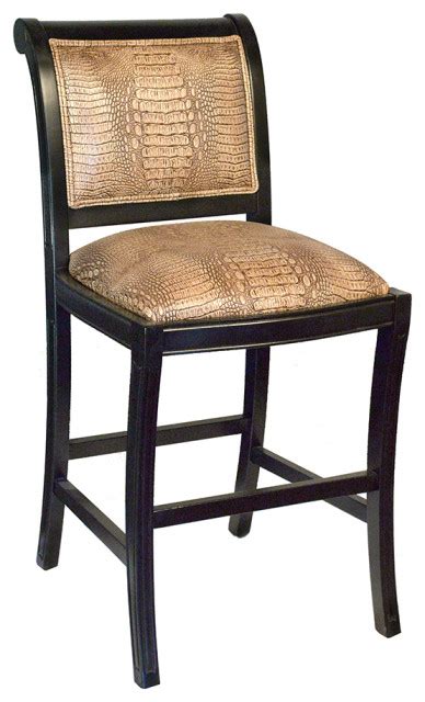 Stylish bar stools provide a sense of authenticity and comfort to your home bar or kitchen counter experience. 830BA Crocodile Bar Stool - Transitional - Bar Stools And ...