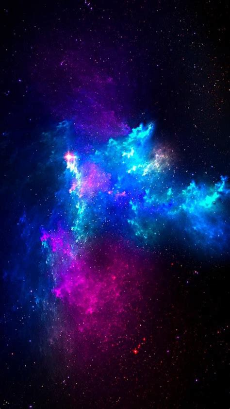 Beautiful Purpleblue And Pink Galaxy Space Space Phone Wallpaper