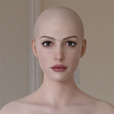 Artstation Wip Anne Hathaway Xgentest Sotaro Nakamura Bald Girl Bald Women Shaved