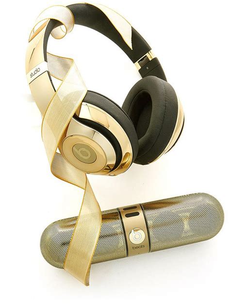 Beats By Dre Limited Edition Gloss Gold Headphones And Pill 20