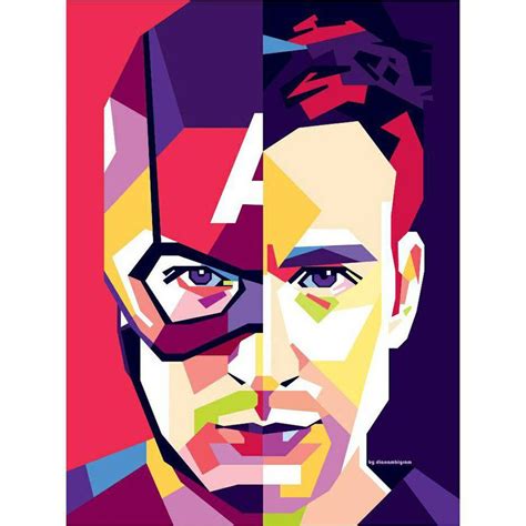 Captain America In Wpap By Dianambigram On