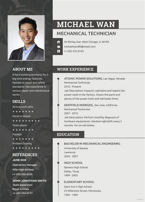 The question translates literally as how to write a cv? or how to write one cv? in english. Mechanical Engineering Resume Template - 5+ Free Word, PDF Document Downloads | Free & Premium ...