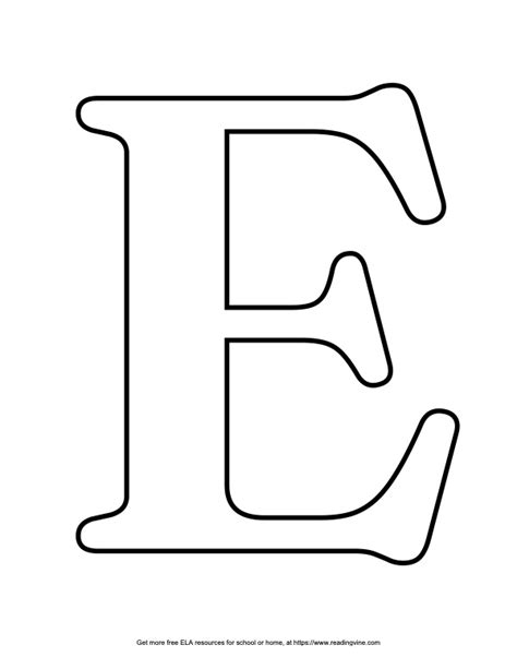Serif Capital Bubble Letter E Image Readingvine