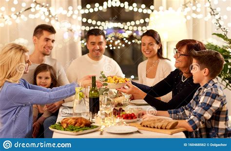 Check out our favorite main course recipes and dinner party ideas, including grilled pork chops, easy chicken, seared scallops—plus vegetarian options! Happy Family Having Dinner Party At Home Stock Photo ...